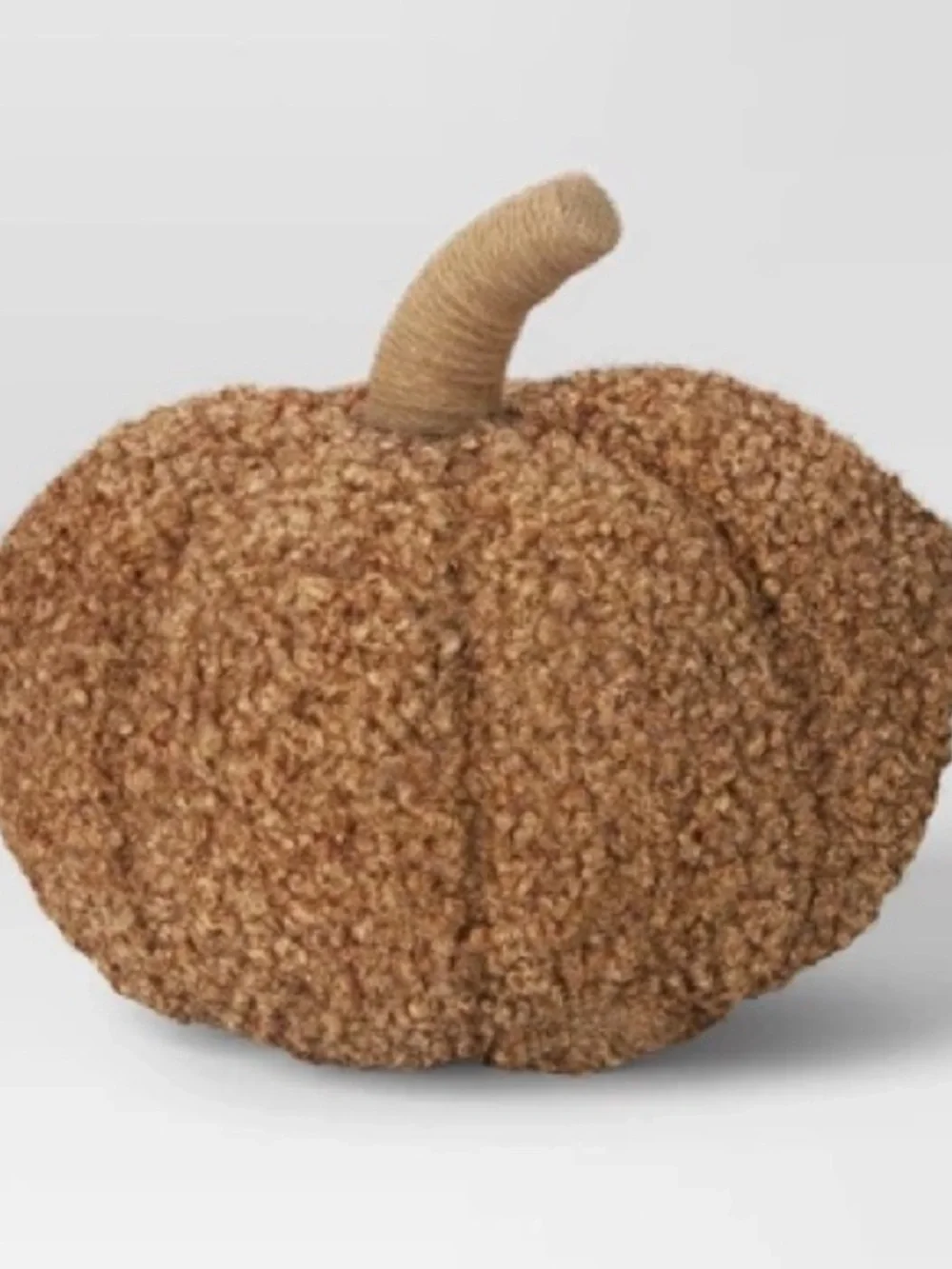 NEW Threshold Tan Brown Teddy Boucle Pumpkin Throw Pillow